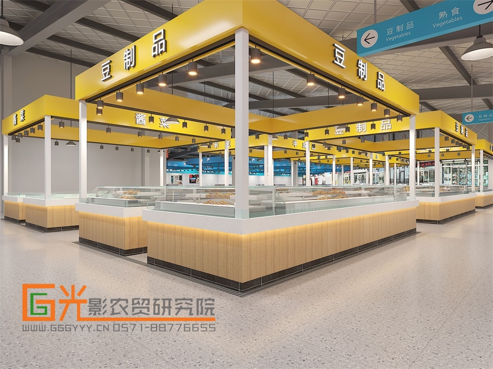 上海农贸市场豆制品摊位转让,农贸市场猪肉摊创意摊位设计