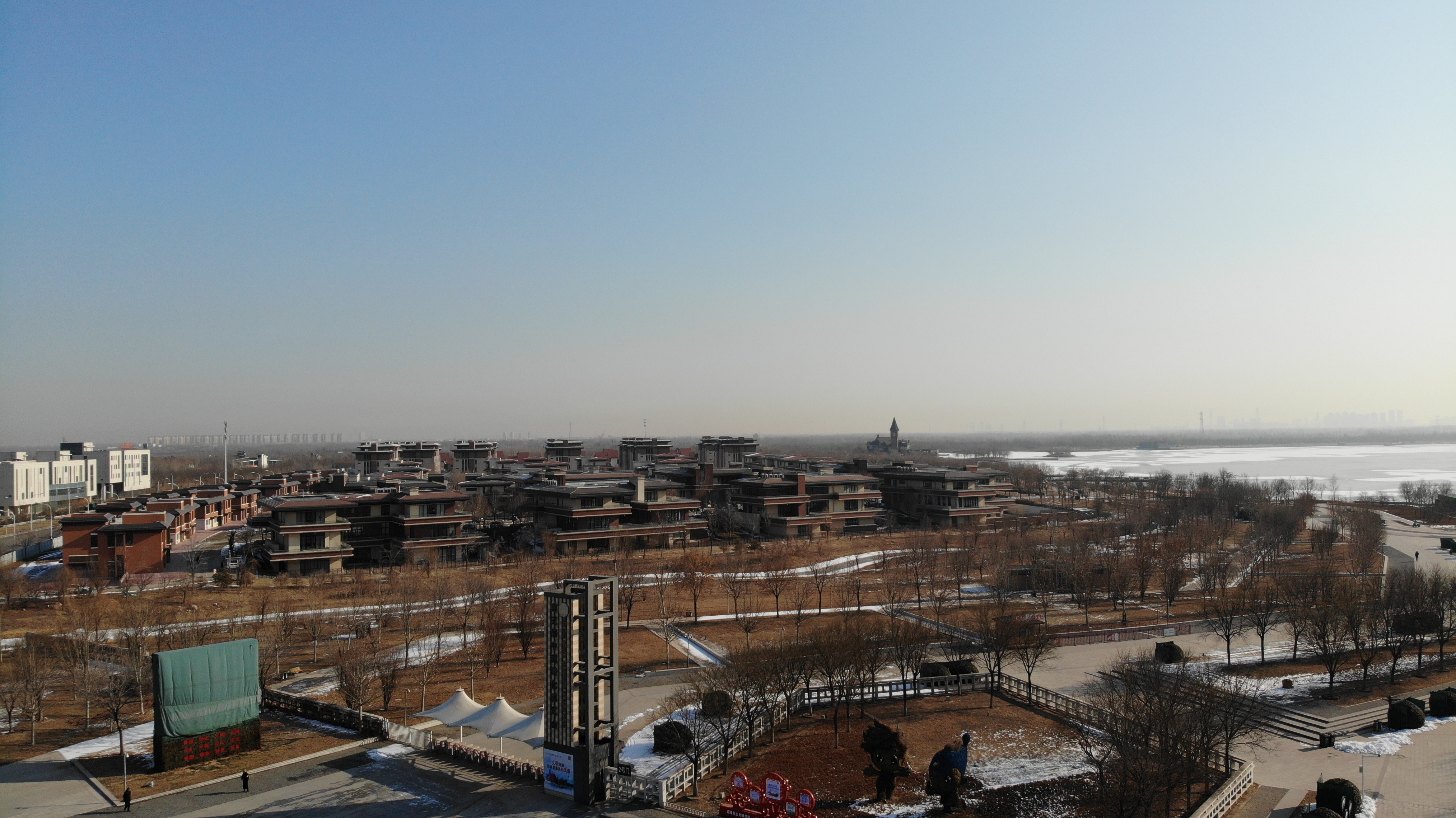 南湖公园武清区游玩,武清南湖公园四月初景色