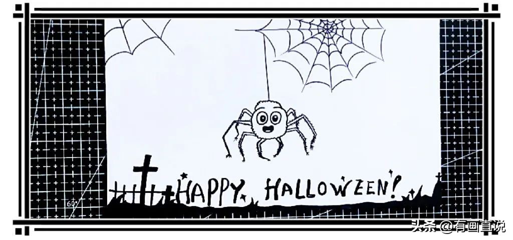 万圣节儿童画简单漂亮五年级,万圣节画儿童创意画