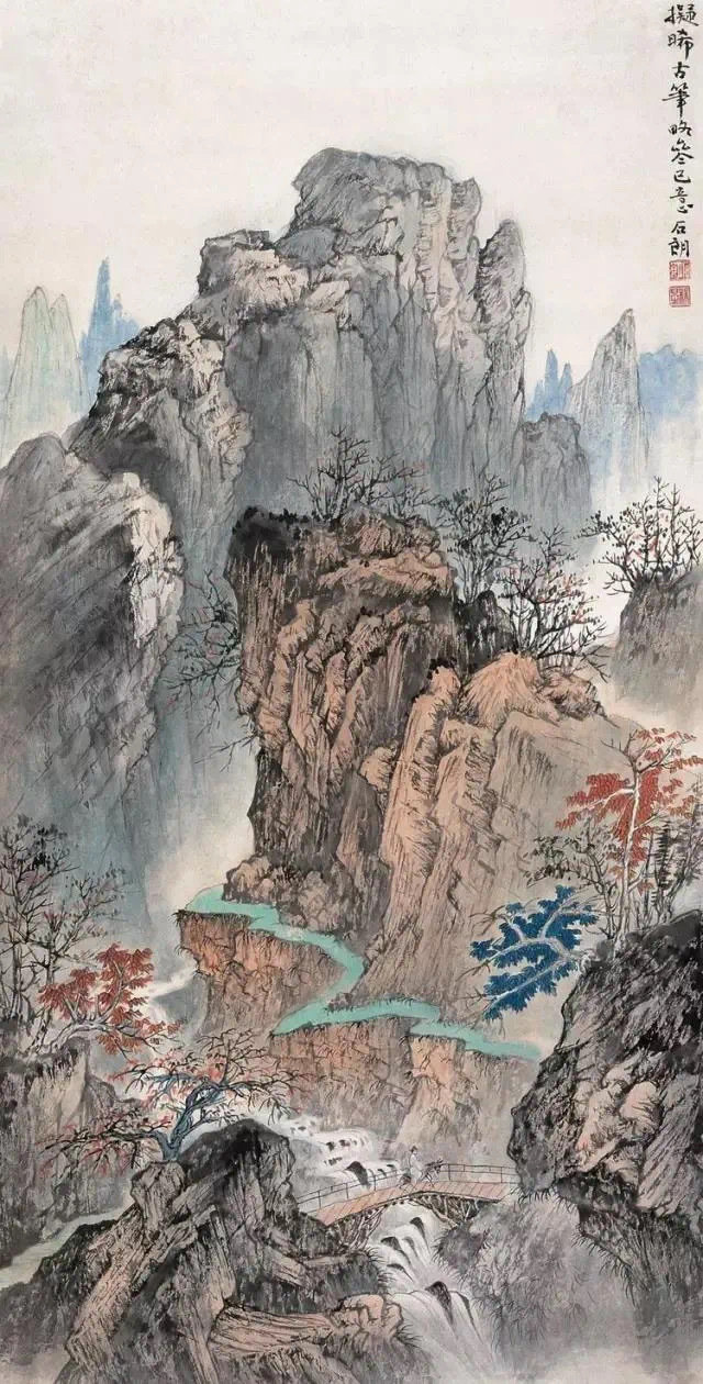 杨石朗的白描山水画,杨石朗山水画价目表