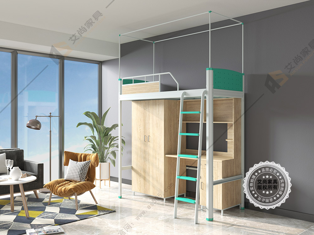 艾尚家具学生公寓床厂家,艾尚铁床