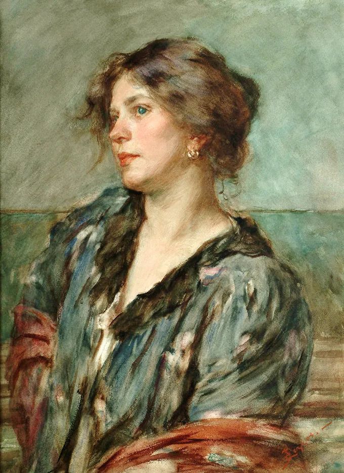 德国绘画风格独特的美女,欧洲艺术绘画女神