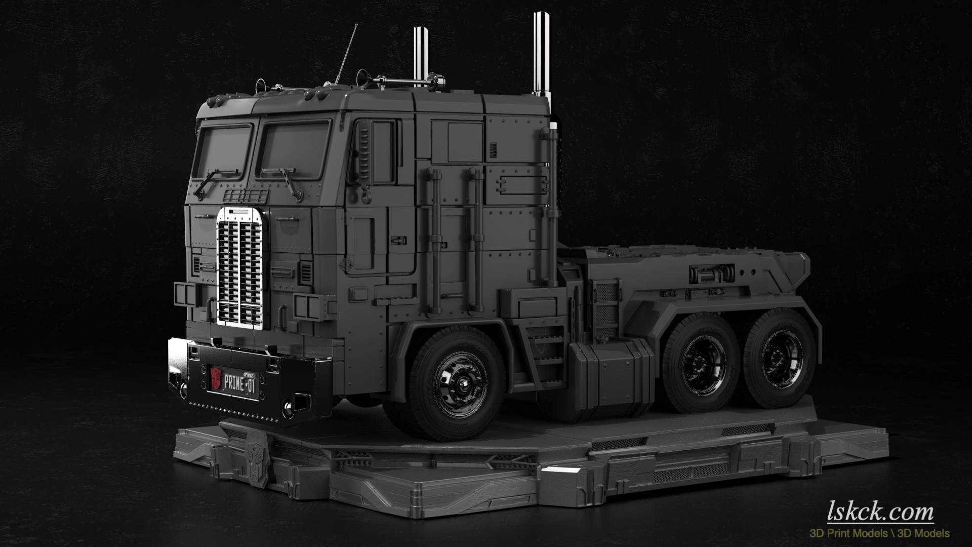 变形金刚3D打印模型,变形金刚擎天柱天火合体模型