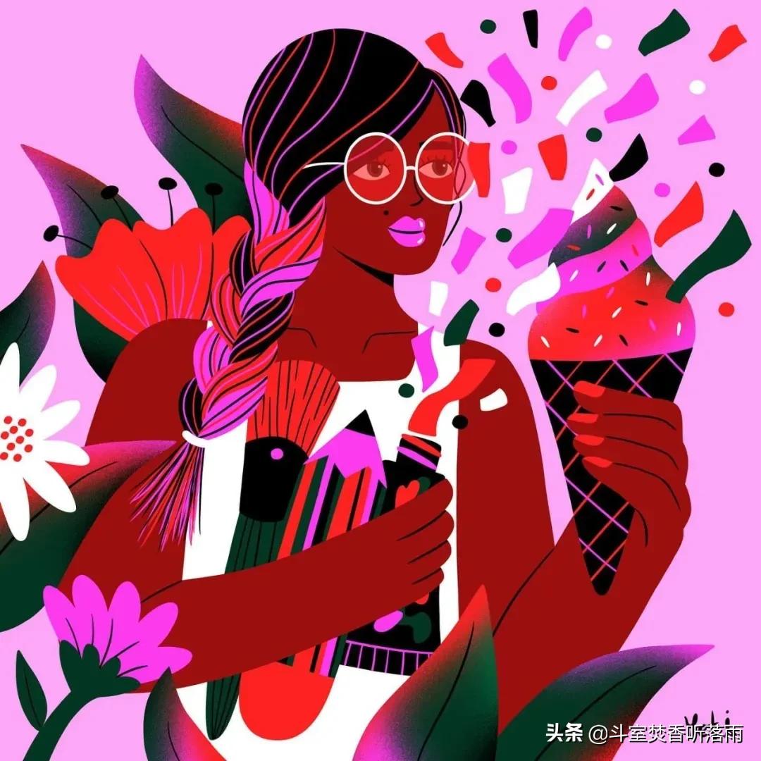 喜欢一个人会做蠢事说傻话,喜欢一个人独处的插画