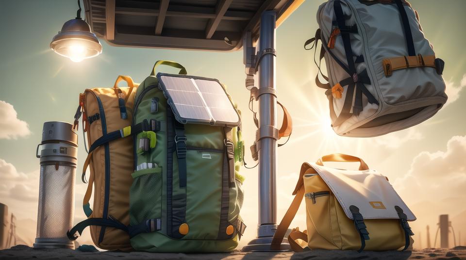 太阳能发电板背包,多功能太阳能板背包