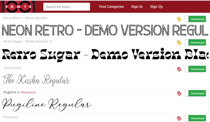 100个免费的英文字体,字体免费下载网站有哪些