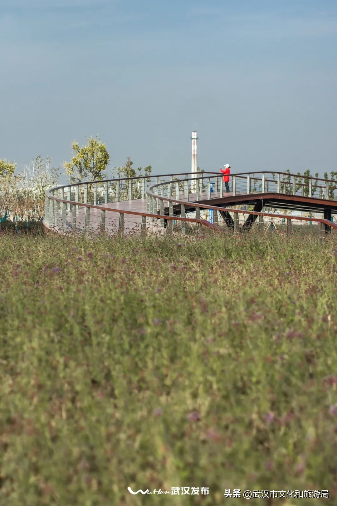 汉口江滩上新太阳能座椅,最近的江滩