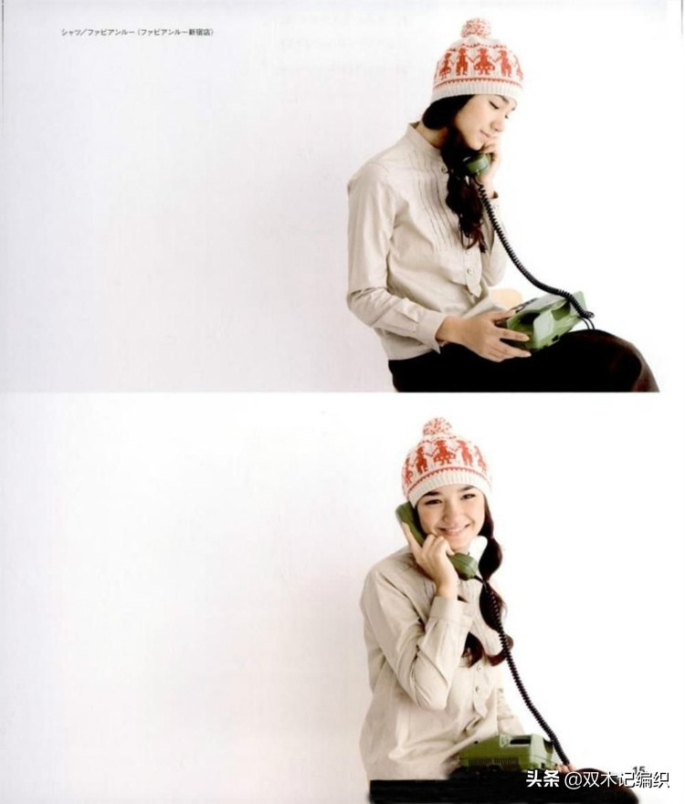 棒针男士提花帽子,北欧风棒针提花图解