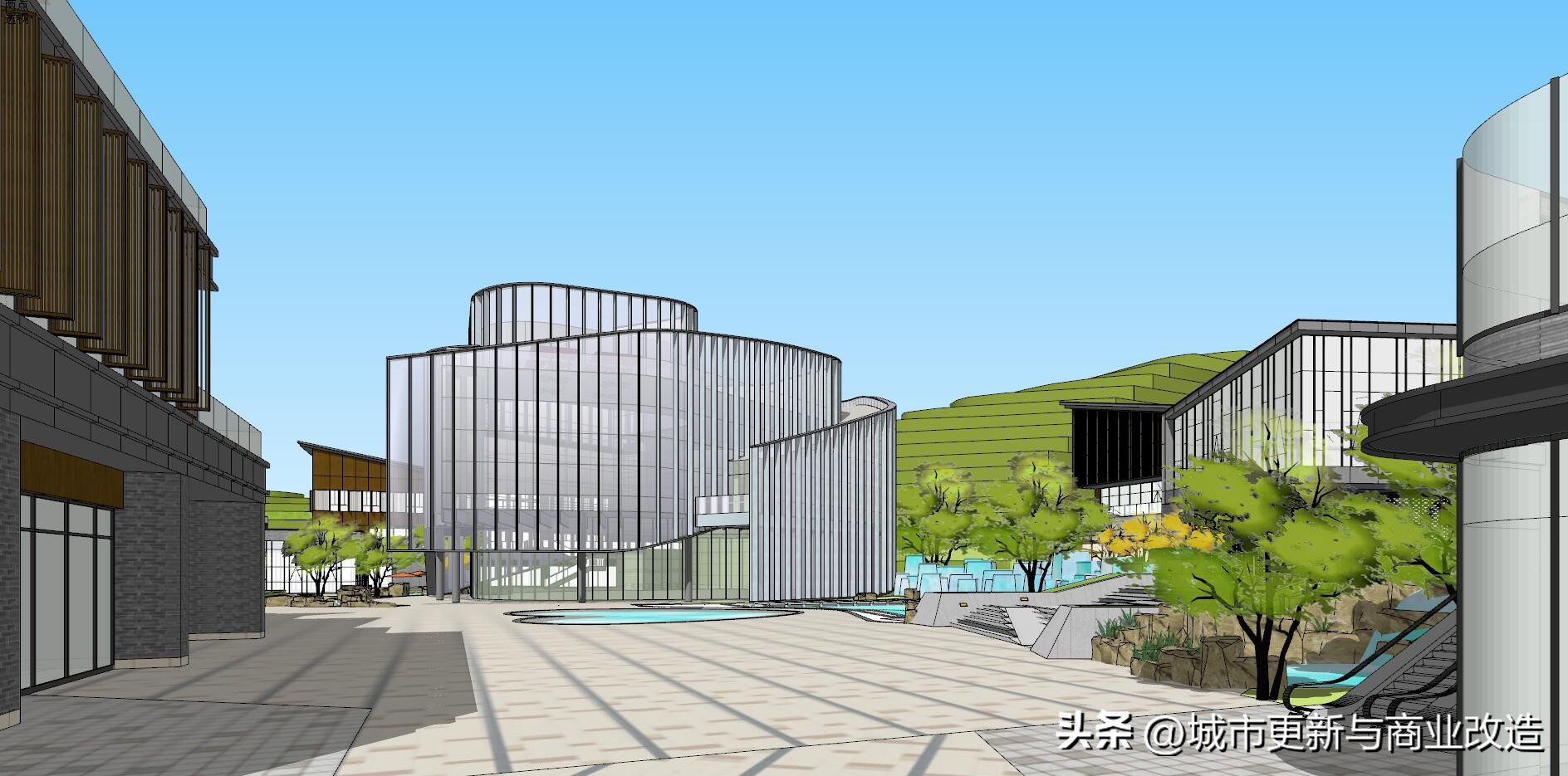 商业街区建筑设计平面图,商业街建筑设计手绘图