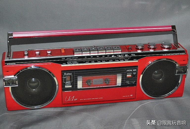 SANYOMR-U4SF红色便携式收录机盒式磁带*放播**器