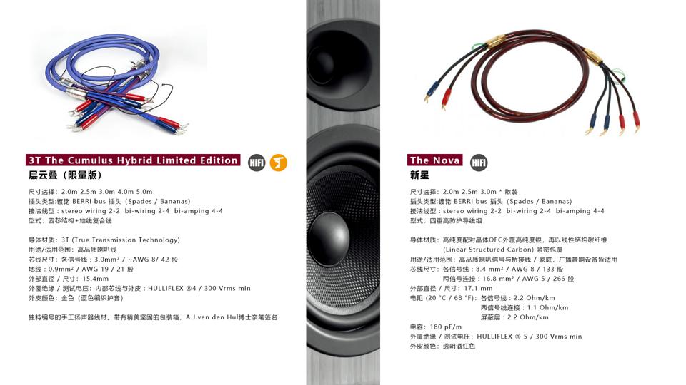 荷兰范登豪VandenHul线材、音响器材、唱头数据参数目录大全