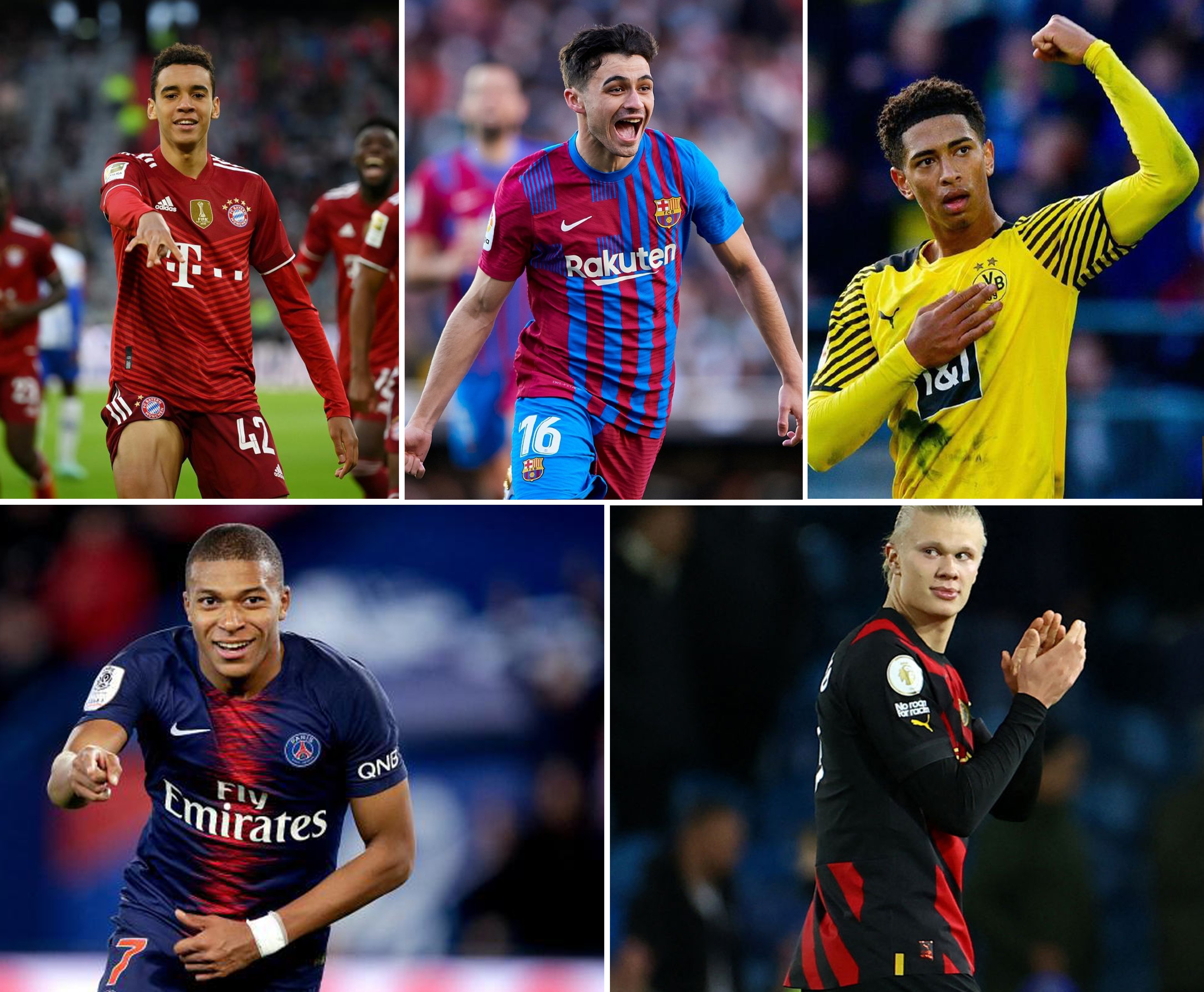 足坛五大,足坛未来之星阵容