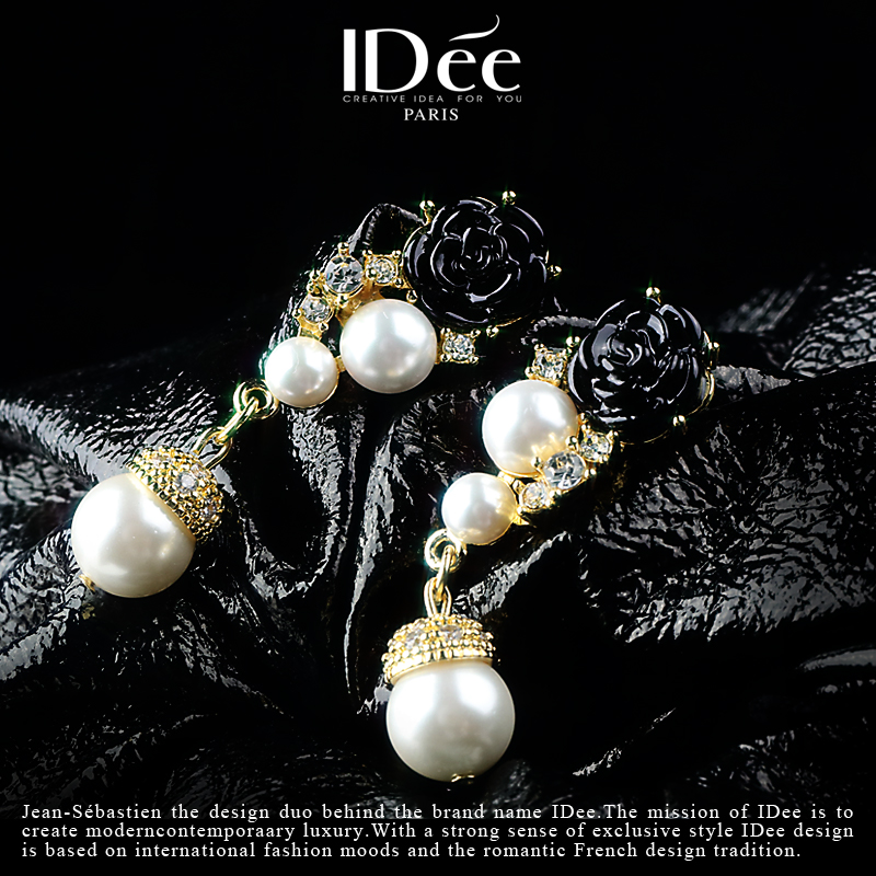 高级感超闪锆石珍珠流苏耳饰耳扣,珍珠耳饰轻奢小众高级感法式