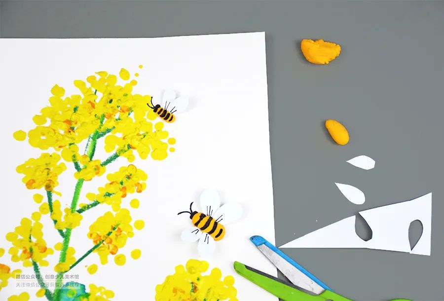 儿童画教程｜春季自然美学课程《正是油菜花开时》