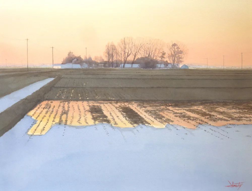 这组水彩风景清新而明亮,充满仙气的水彩世界