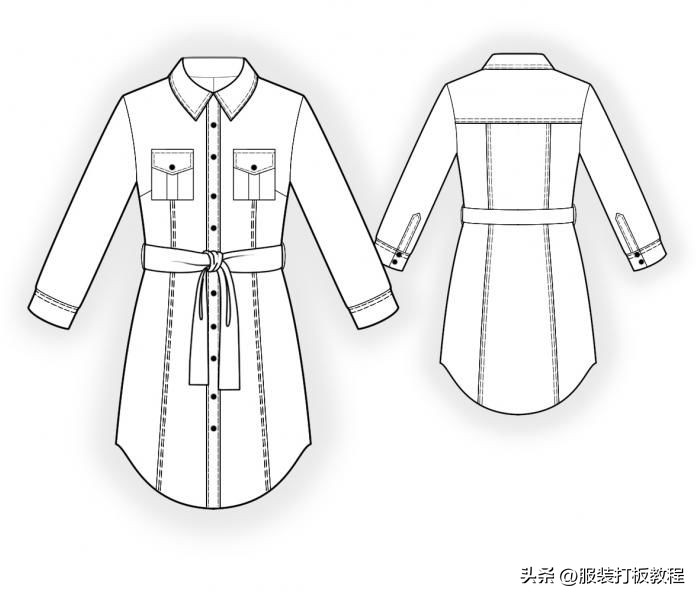 服装设计衬衫款式图,衬衫服装设计效果图