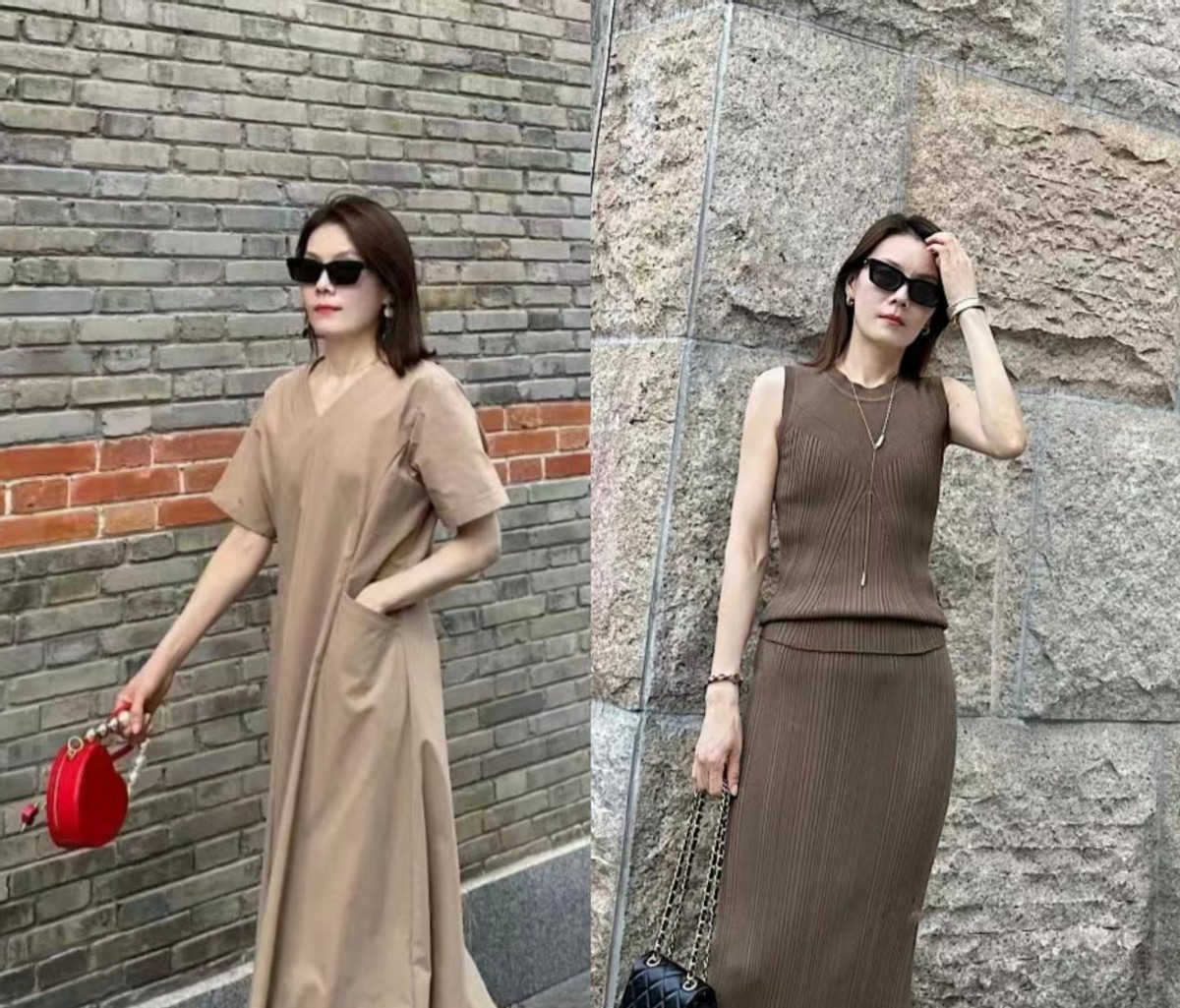 中年女士穿搭技巧高个子穿搭,做个时尚的中年少女随性穿搭