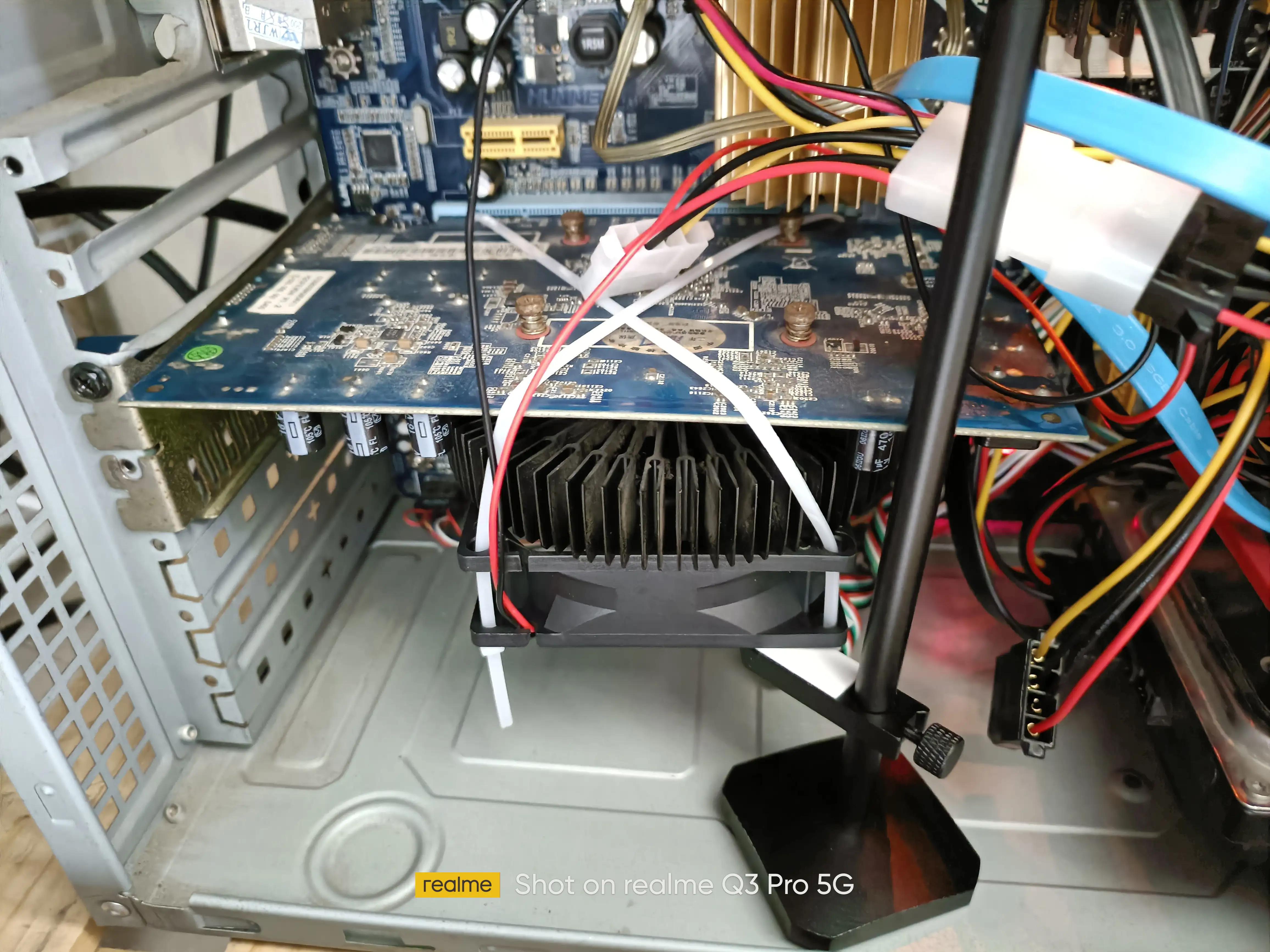 乔思伯小机箱安装三风扇显卡,主机显卡更换风扇