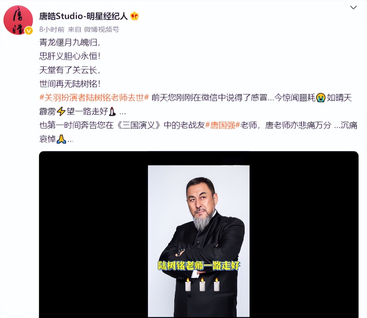 陆树铭去世前采访,陆树铭生前朋友语音