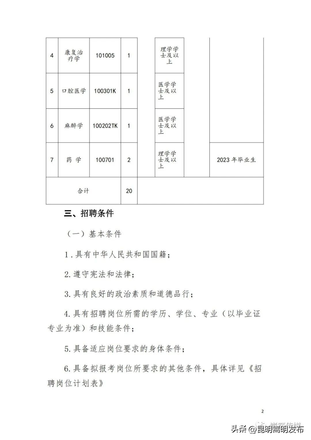 嵩明县第二人民医院招聘,嵩明县医院招聘护士录取名单