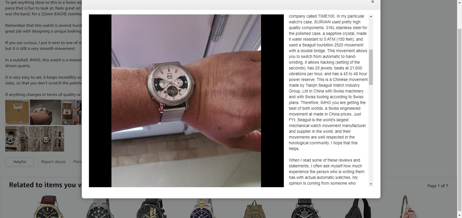 美国Amazon大咖评论SURVAN机械表,感动中国制造