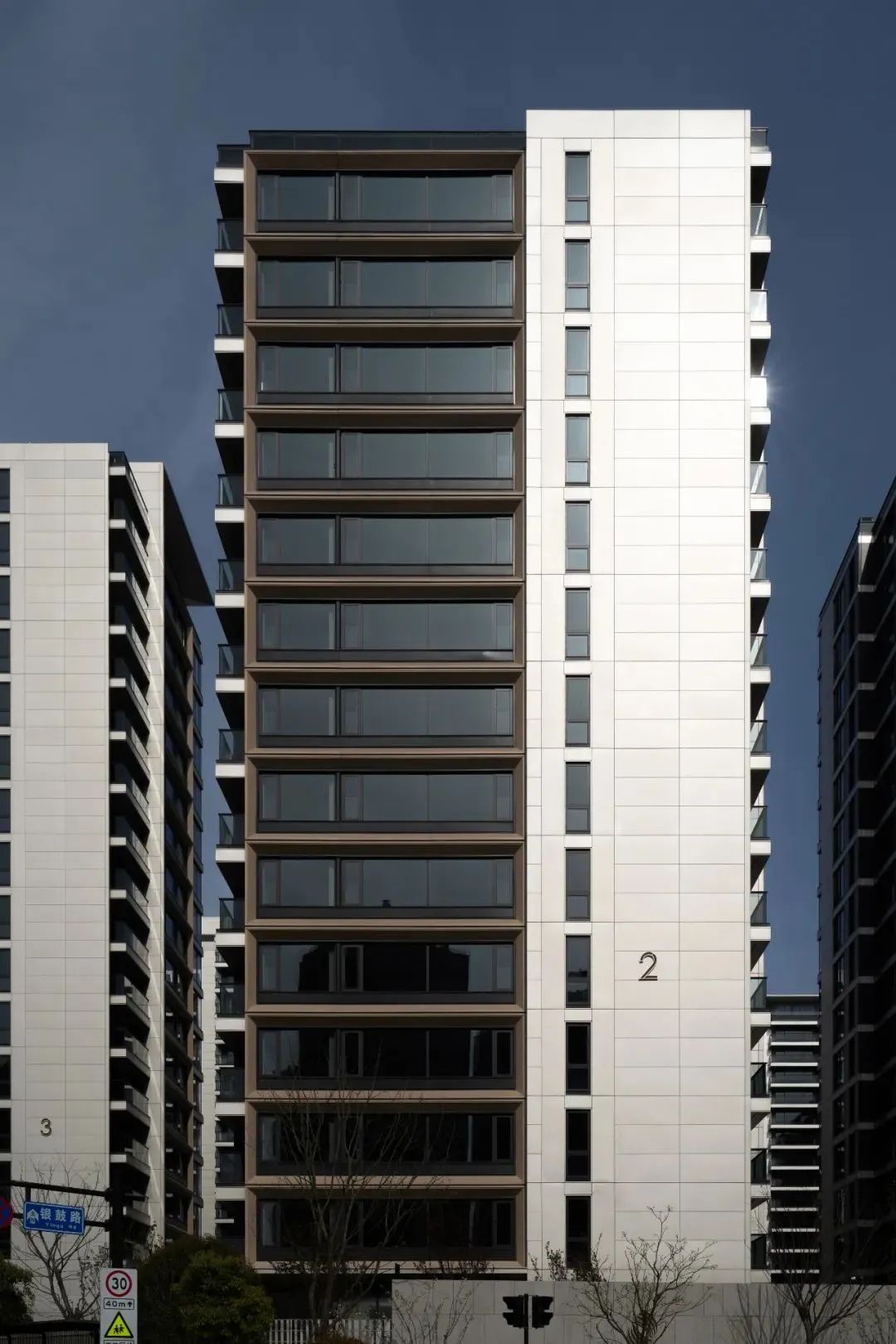 斜切转角楼梯立面施工图,建筑立面效果设计处理手法