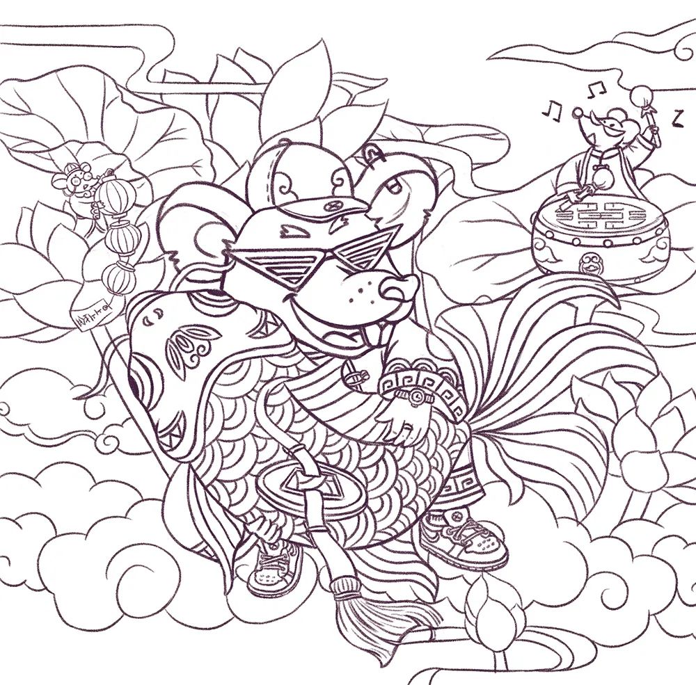 国潮风海报创意设计,国潮插画手绘初学者入门教程