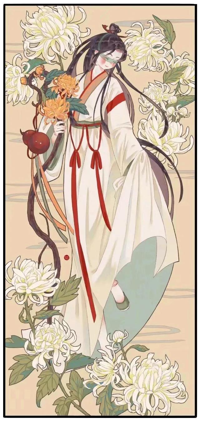 q版古风少女萌图背影,古风q版人物壁纸