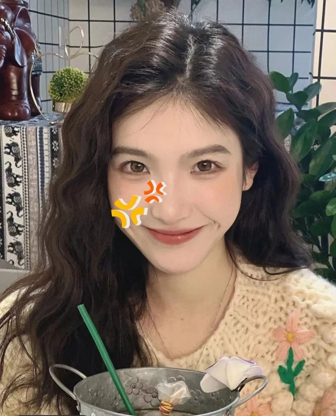 适合长脸窄的过新年发型,又可爱又不显脸大的披着头的发型