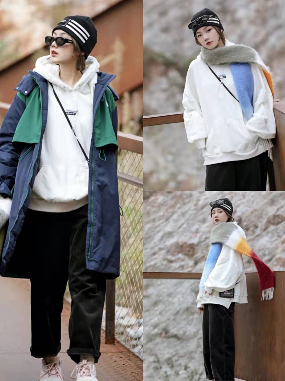 黑色灯芯绒直筒裤冬季搭配,秋冬灯芯绒裤子穿搭