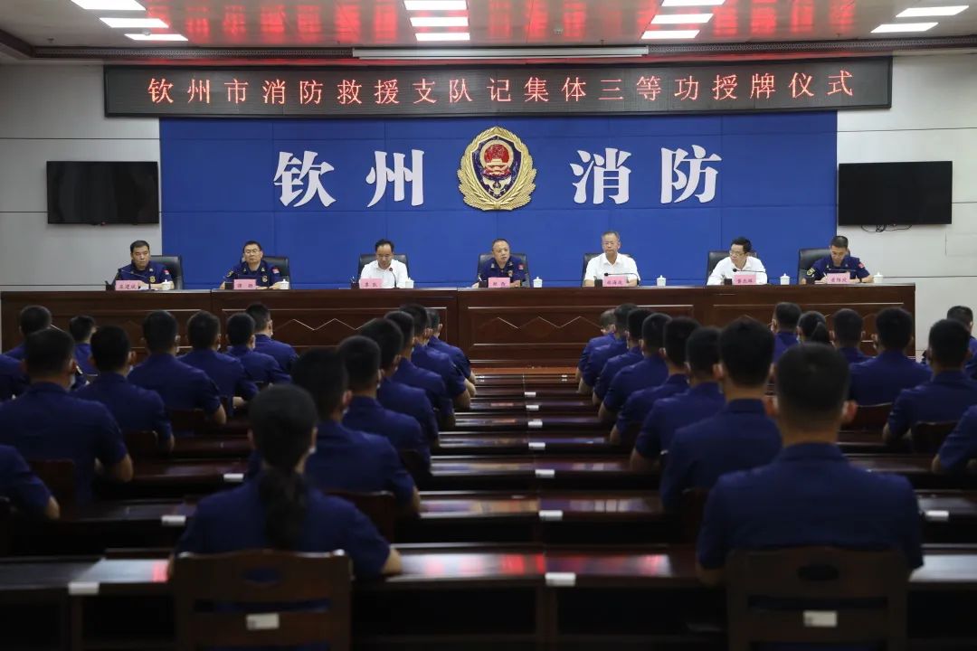 市消防救援支队荣立集体二等功,消防集体三等功奖牌