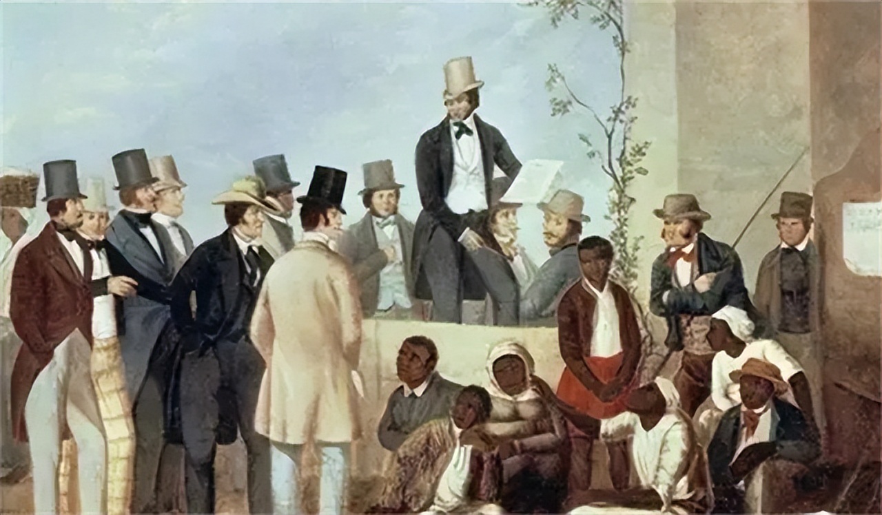 黑奴船上的悲惨生活：男性被关进船舱，女性在甲板上不断发出惨叫