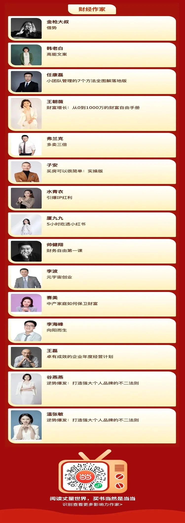 当当第七届作家影响力评选,当当第七届最具影响力作家