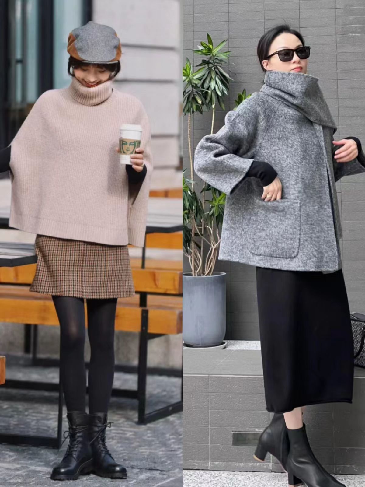 时髦精告诉你,九分裤短靴时髦精都在穿