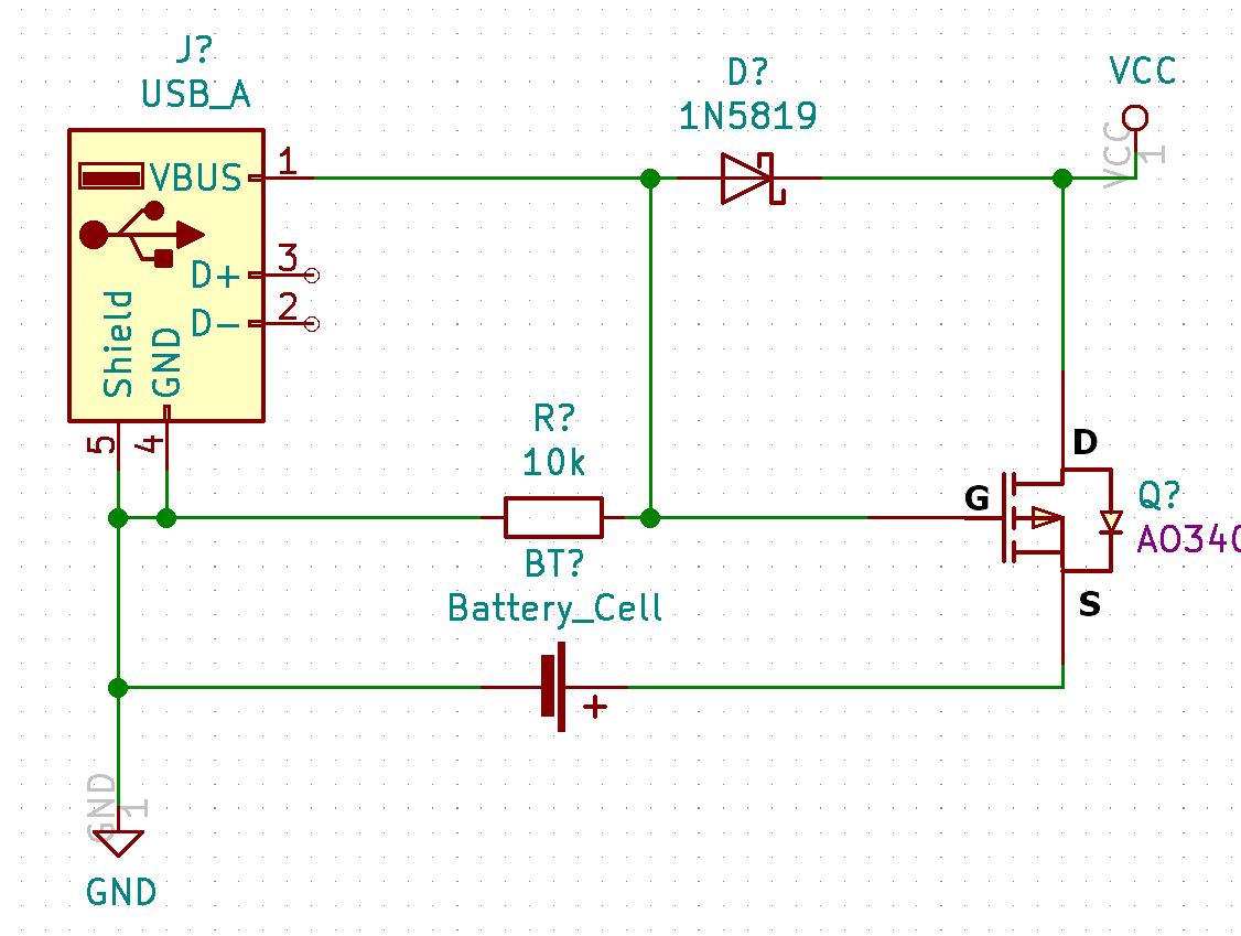 usb接口供电电路图,usb和电池切换原理图