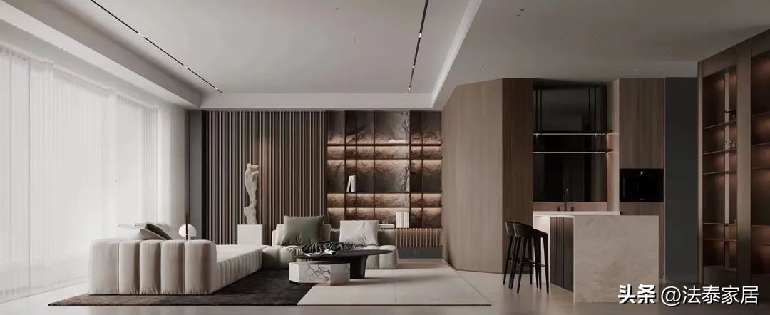 客厅墙柜与展示柜一体化,门墙柜一体化解决方案