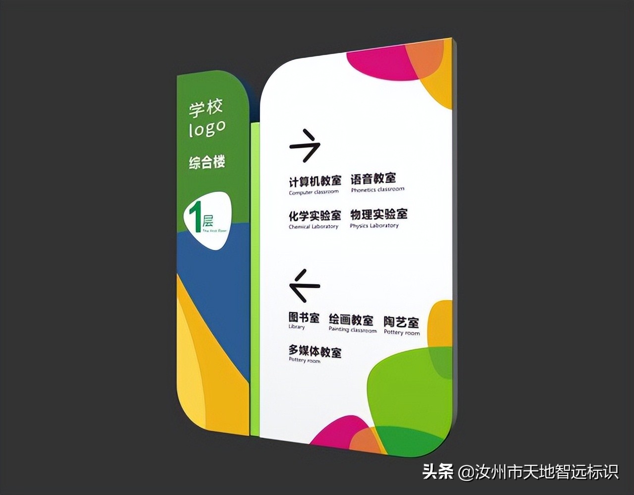 学校里常见的标志牌,学校标志牌应该放哪里