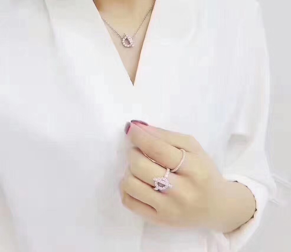 爱马仕finesse满钻项链,爱马仕怎么自己带丝带