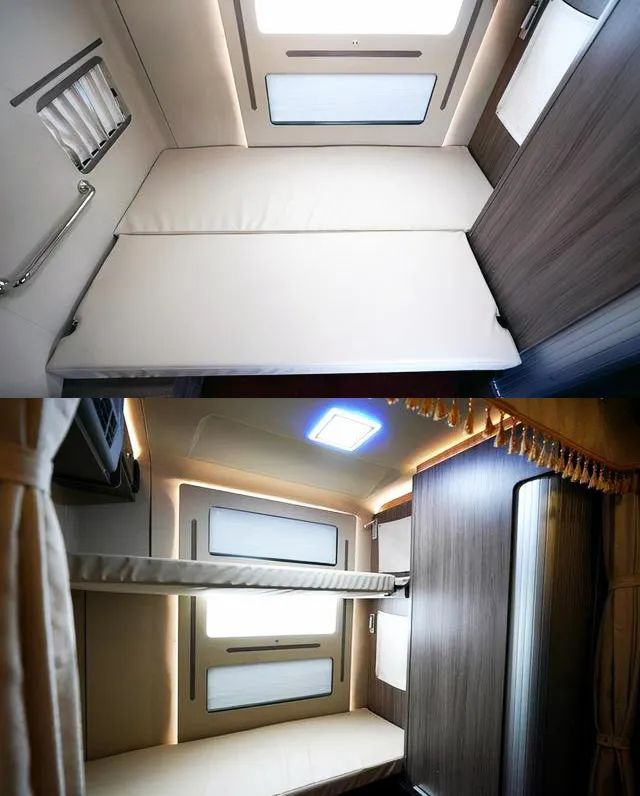 国产平头卡车改生活舱,平头卡车加长版生活舱