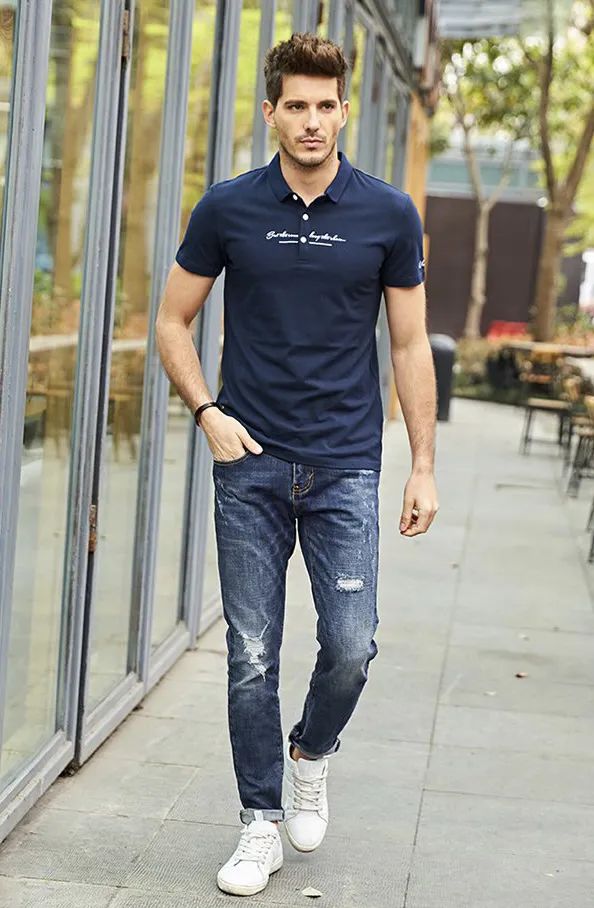 夏季男士polo衫短袖怎么搭配,夏季男士短袖polo衫搭配整套