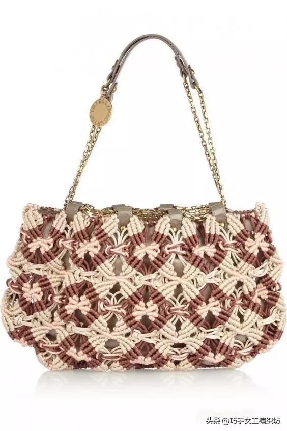 简单绳子编包包不用钩针,棉线绳编包包教程全过程