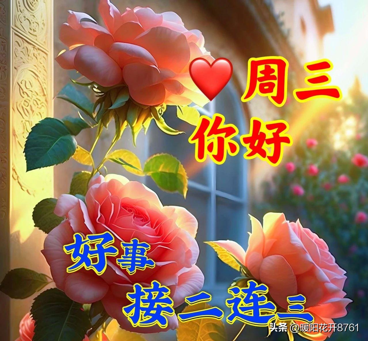 周三早安问候语简短一句话图片,早安问候语最暖心的图片