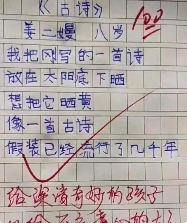 小学生改编孝子吟,小学生改编的孝子吟