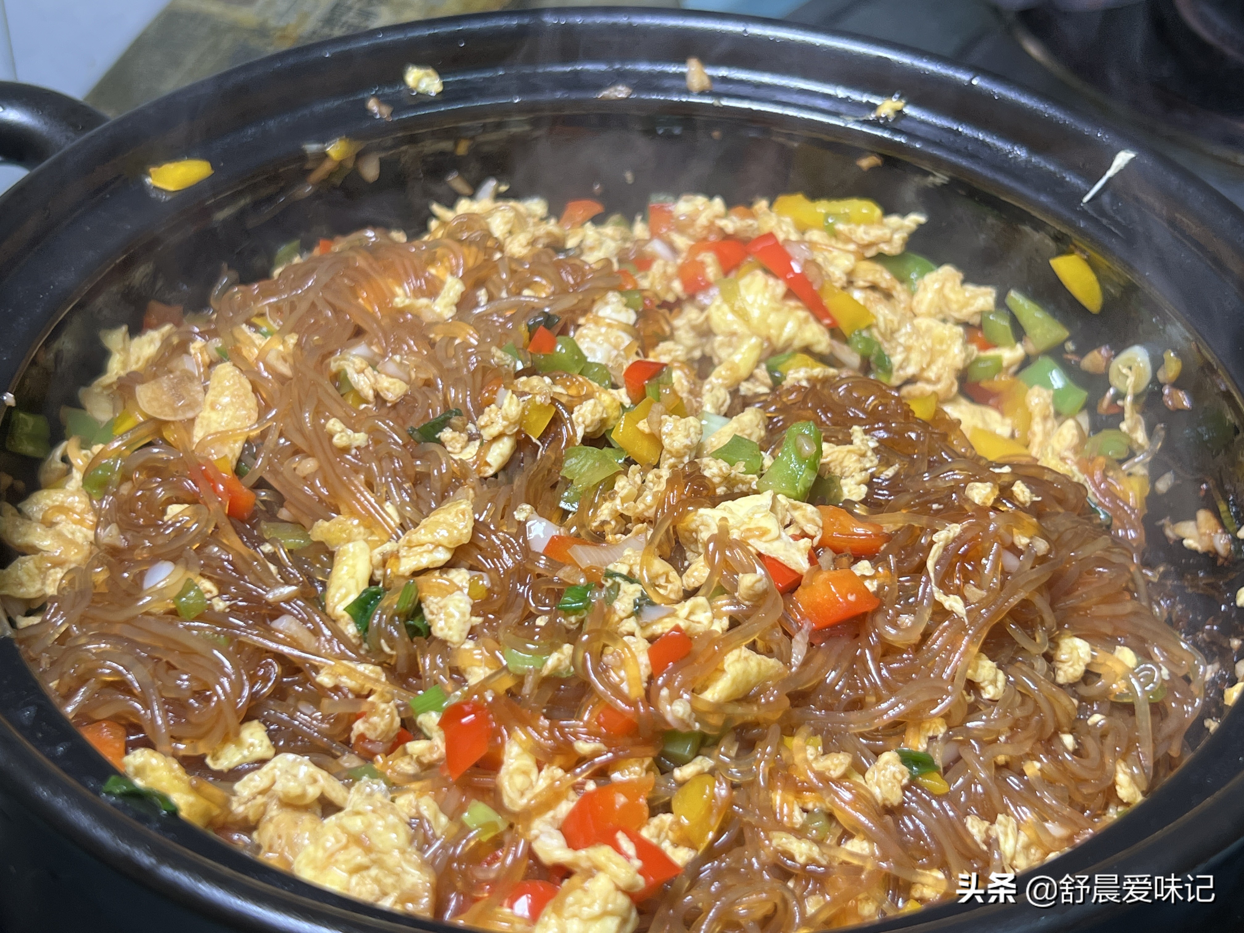 一把粉丝两个鸡蛋,鸡蛋柿子土豆粉丝汤