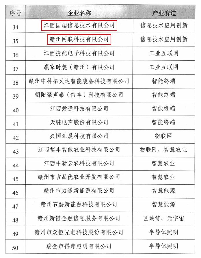 全省民营企业100强赣州名单,赣州市数字经济重点企业名单