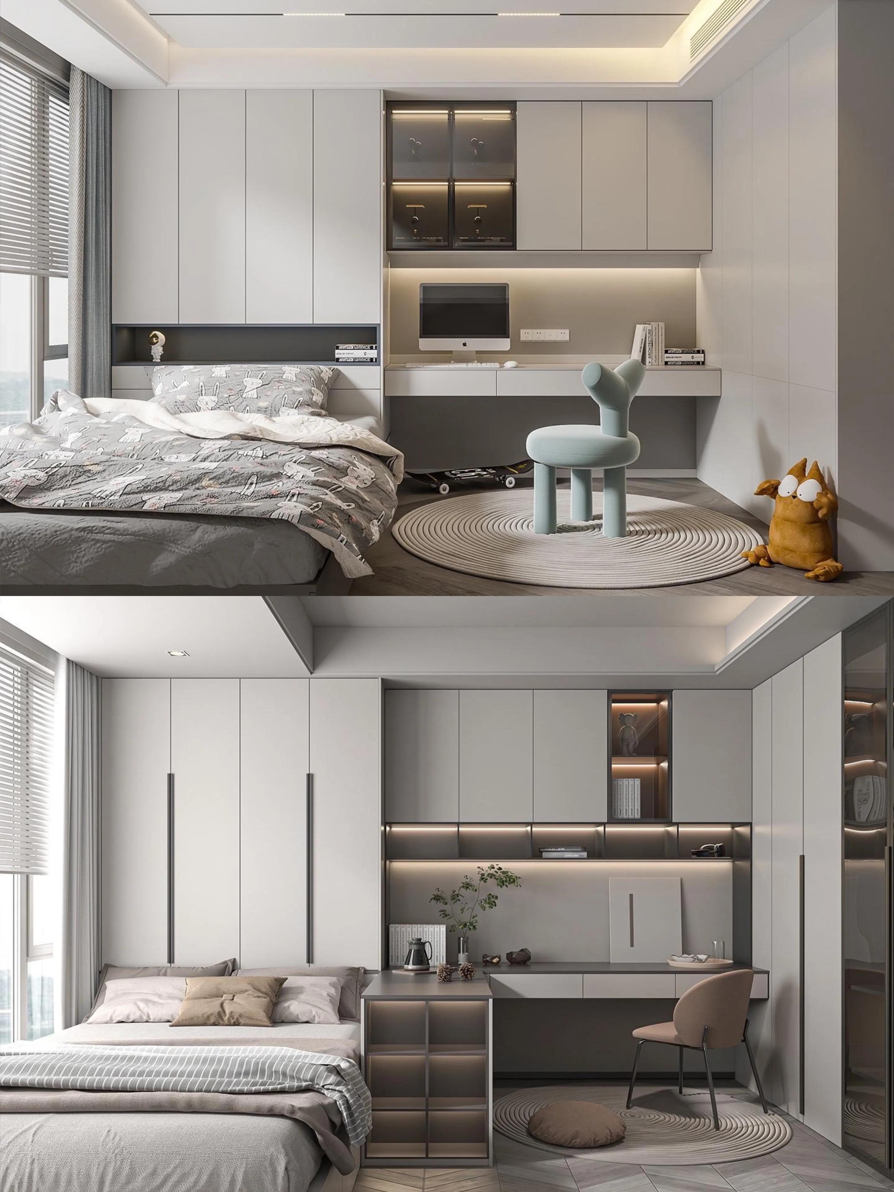 榻榻米书柜一体化设计,小房间怎样布置书柜榻榻米