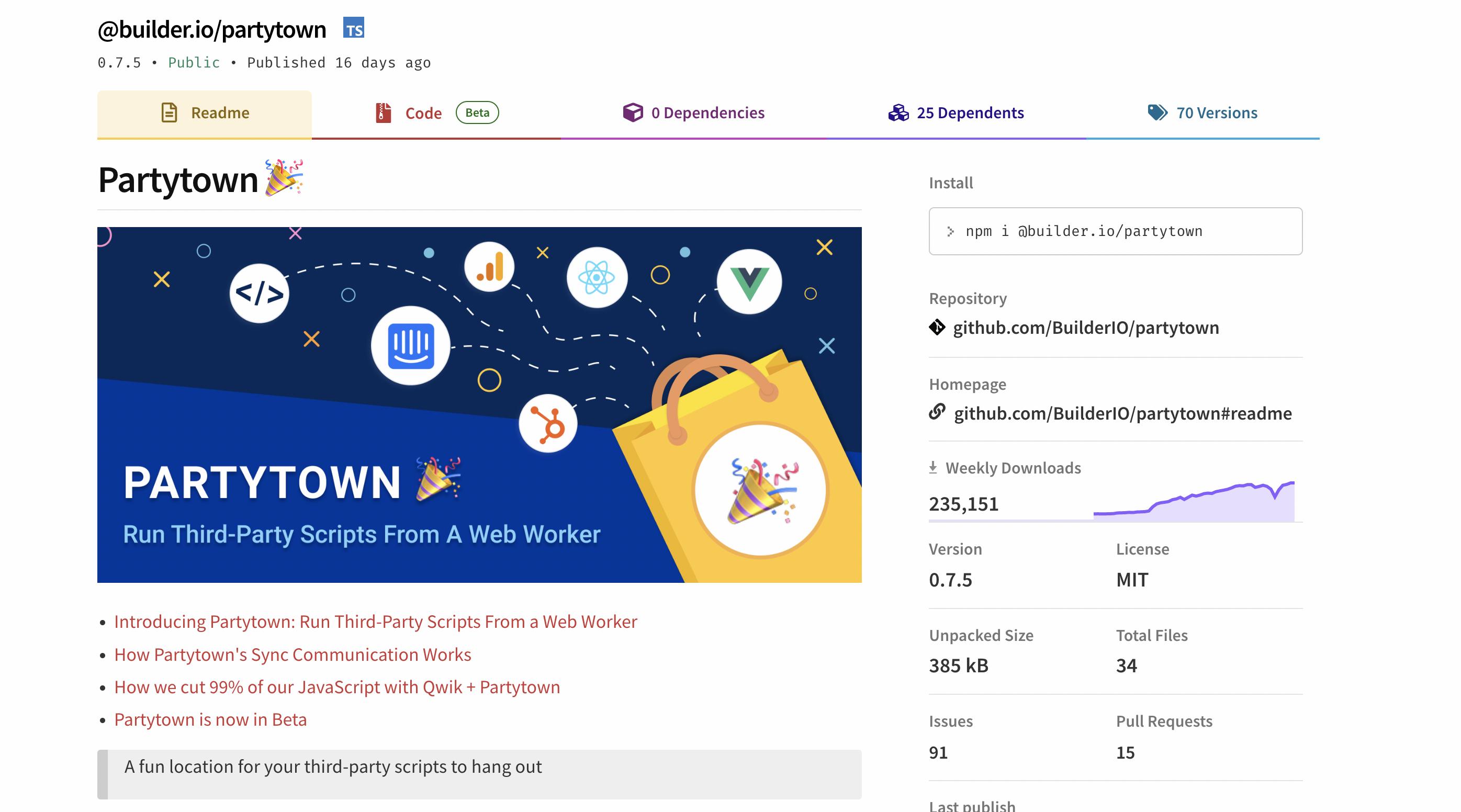 Builder.io的又一力作partytown？三方脚本都该移除？
