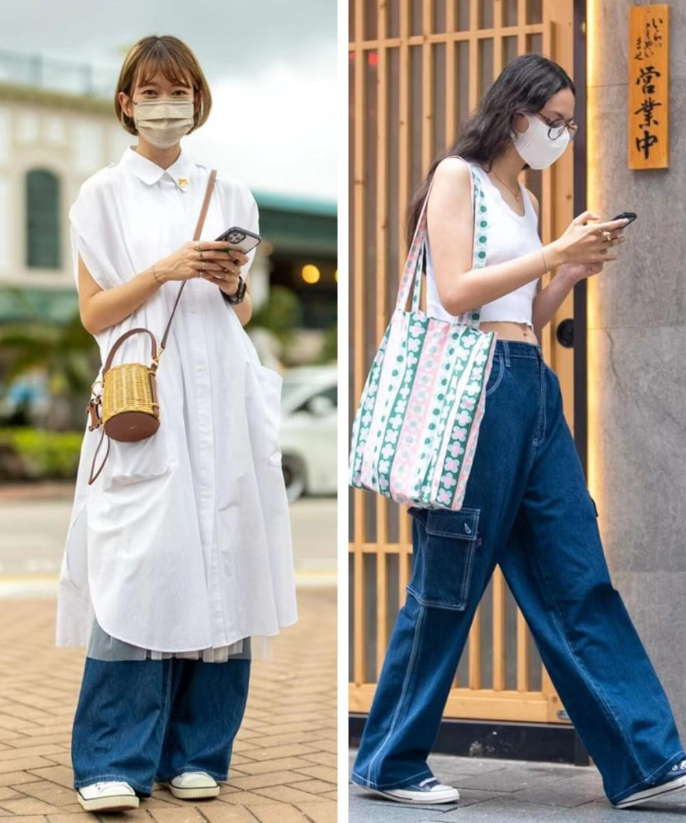 上海街拍长裤长裙,上海街拍修身长裙气质