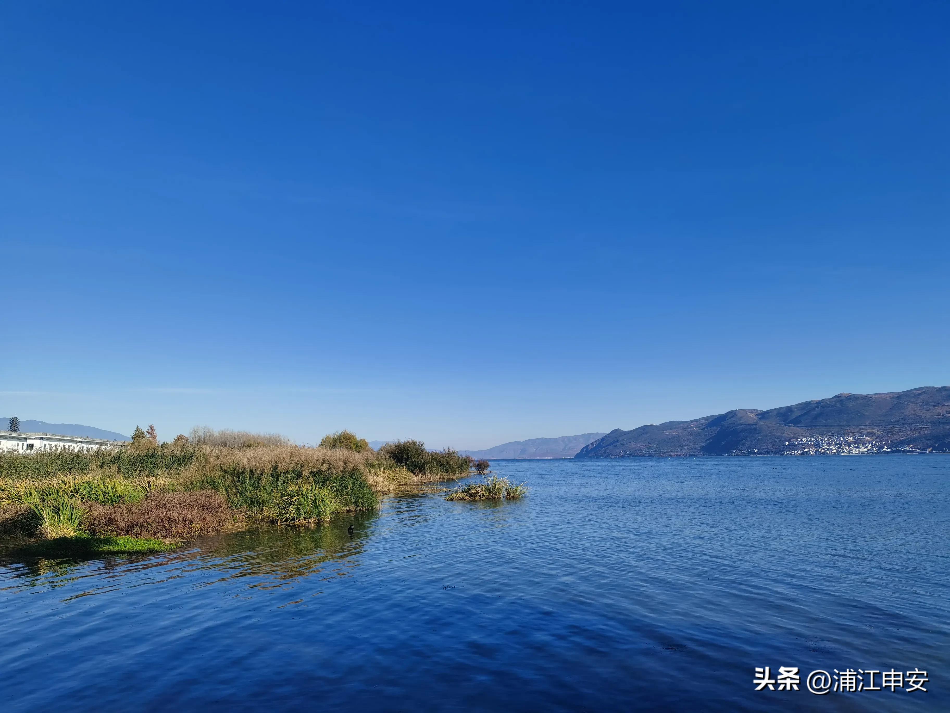 云南大理洱海龙龛码头看海景,大理洱海生态走廊精华