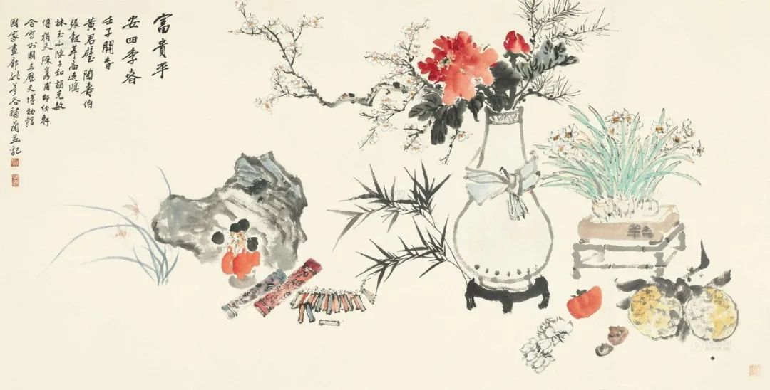 岁朝清供图都画的什么有什么寓意,中国文人画岁朝清供图